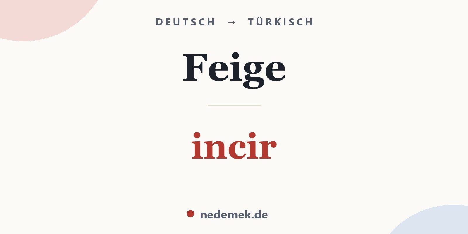Feige auf Türkisch: incir