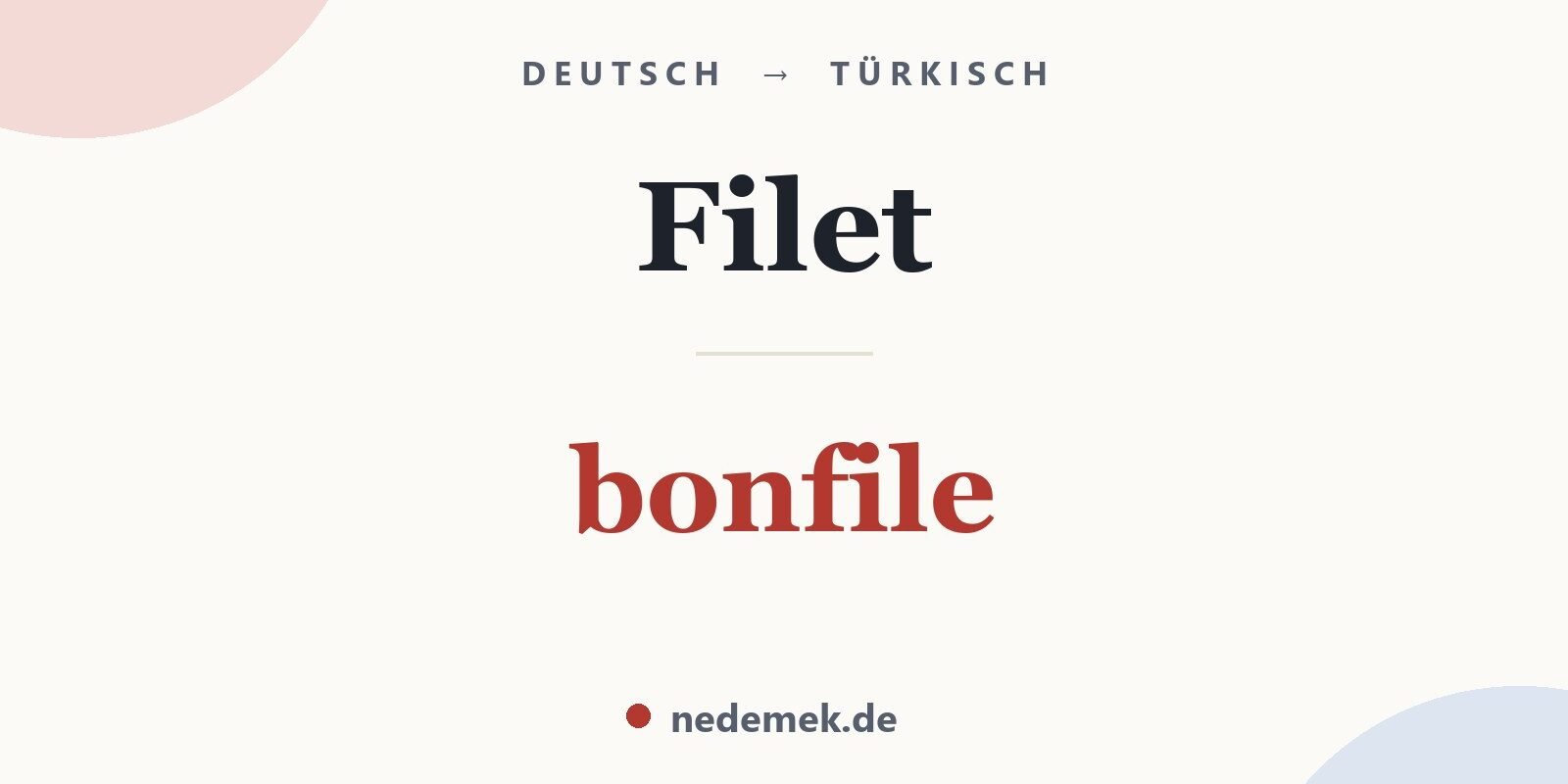 Filet auf Türkisch: bonfile