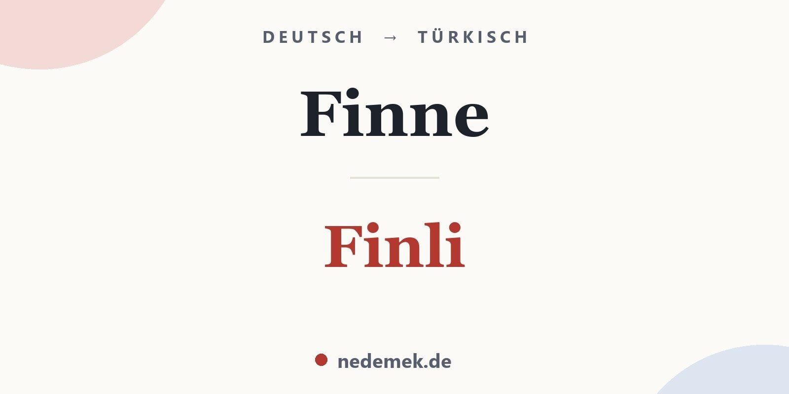 Finne auf Türkisch: Finli