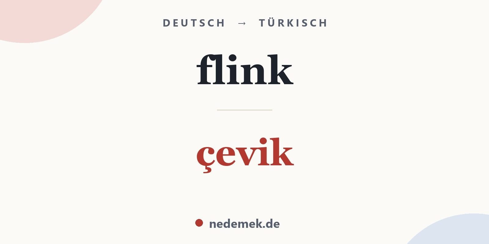 flink auf Türkisch: çevik