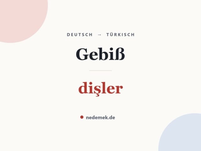 Gebiß auf Türkisch: dişler