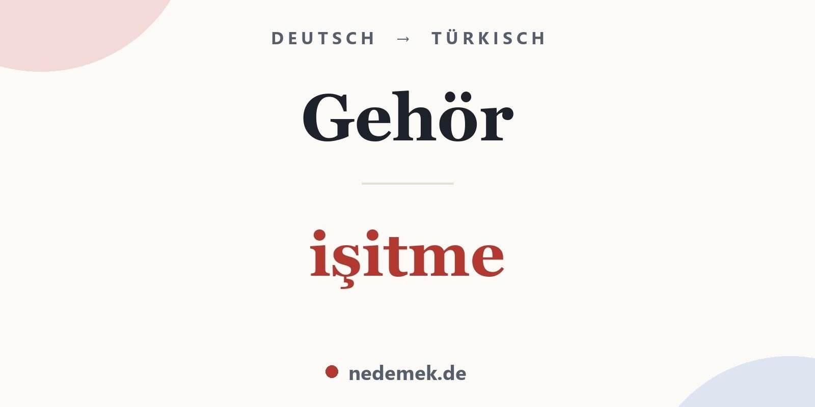 Gehör auf Türkisch: işitme