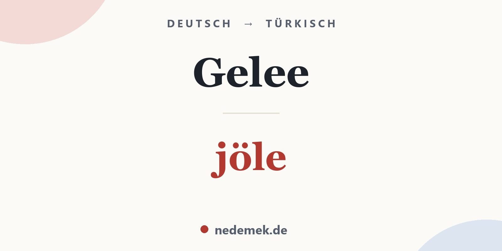 Gelee auf Türkisch: jöle