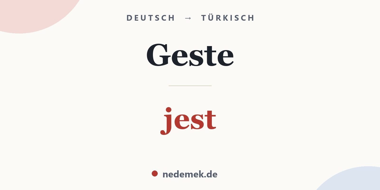 Geste auf Türkisch: jest