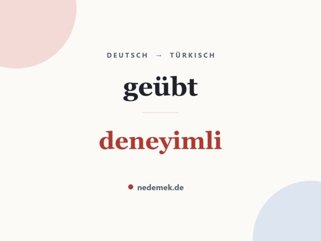 geübt auf Türkisch: deneyimli