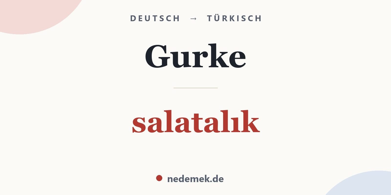Gurke auf Türkisch: salatalık