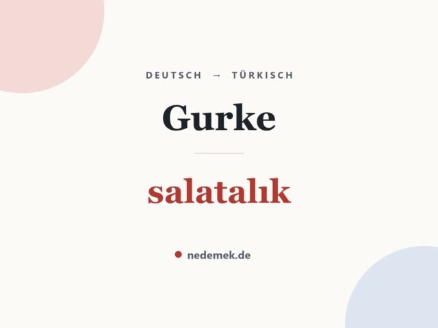 Gurke auf Türkisch: salatalık