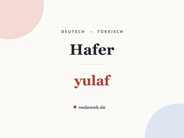 Hafer auf Türkisch: yulaf