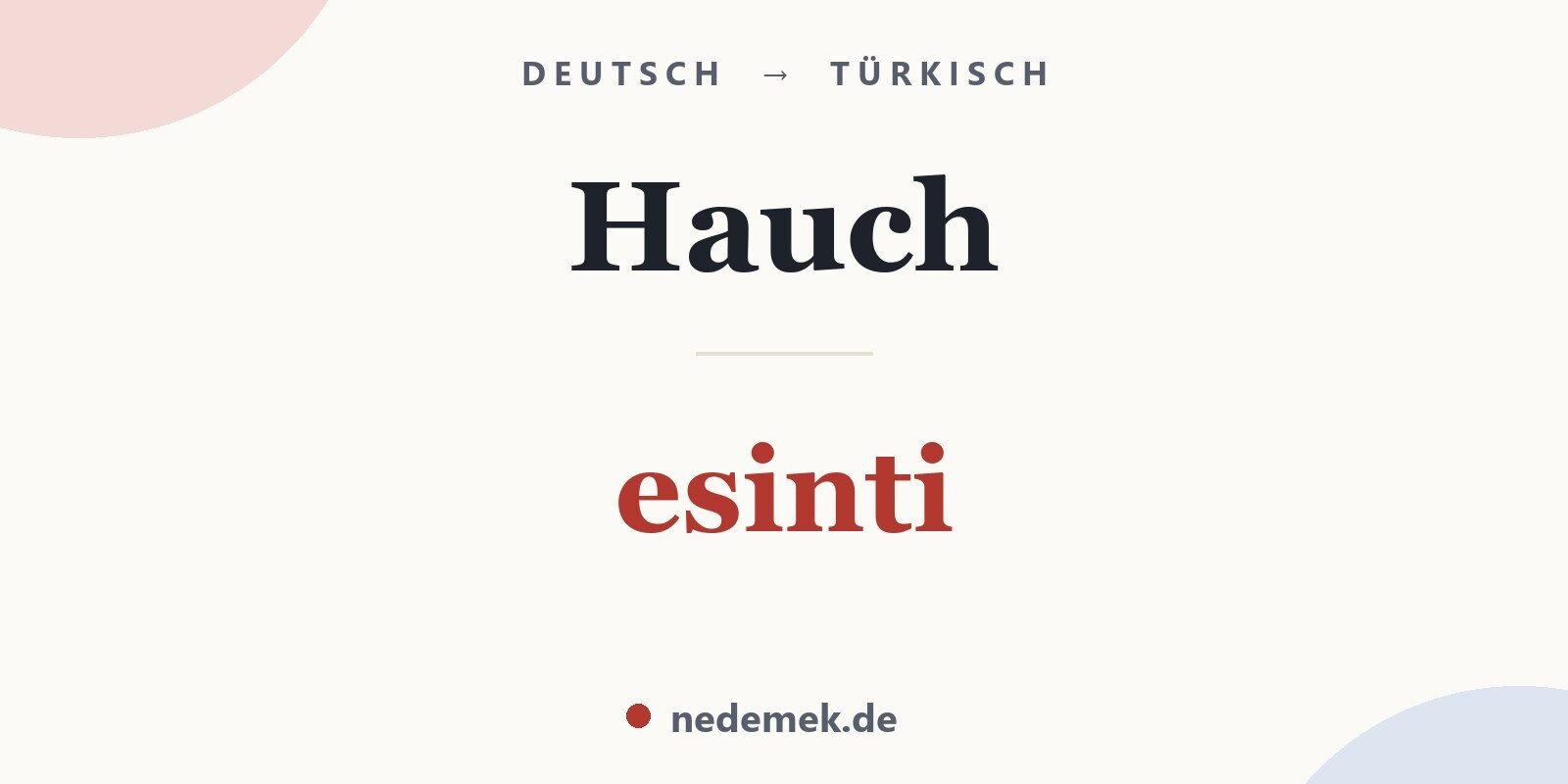 Hauch auf Türkisch: esinti