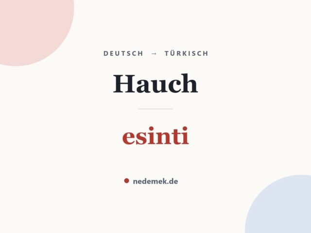 Hauch auf Türkisch: esinti