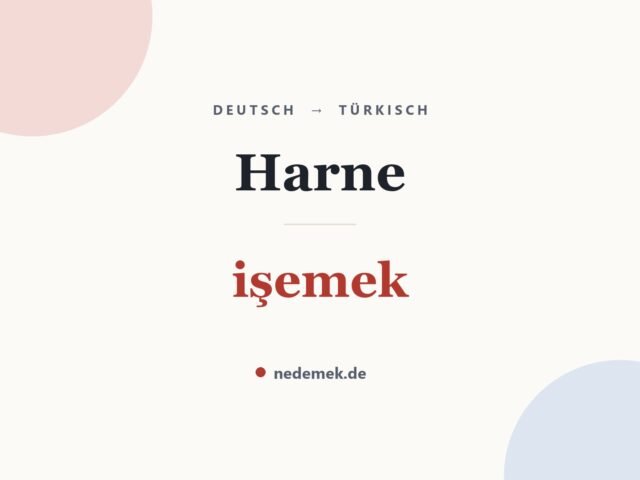 Harne auf Türkisch: işemek