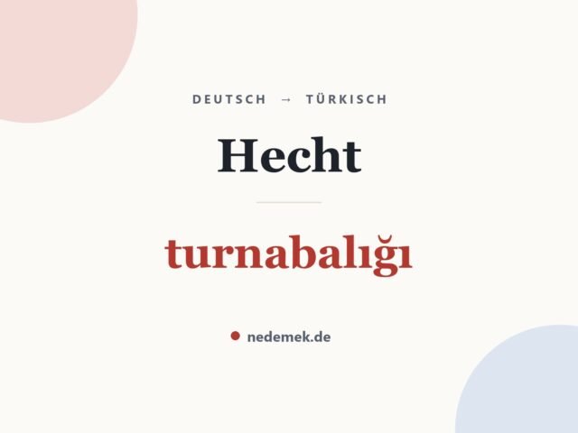 Hecht auf Türkisch: turnabalığı