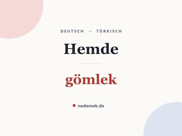 Hemde auf Türkisch: gömlek