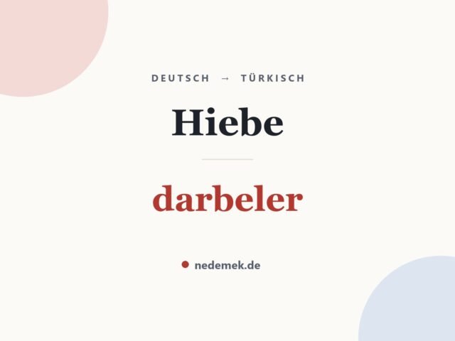 Hiebe auf Türkisch: darbeler