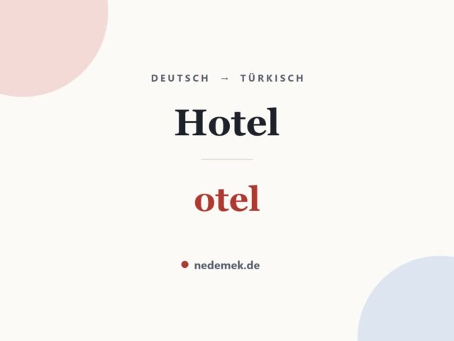 Hotel auf Türkisch: otel