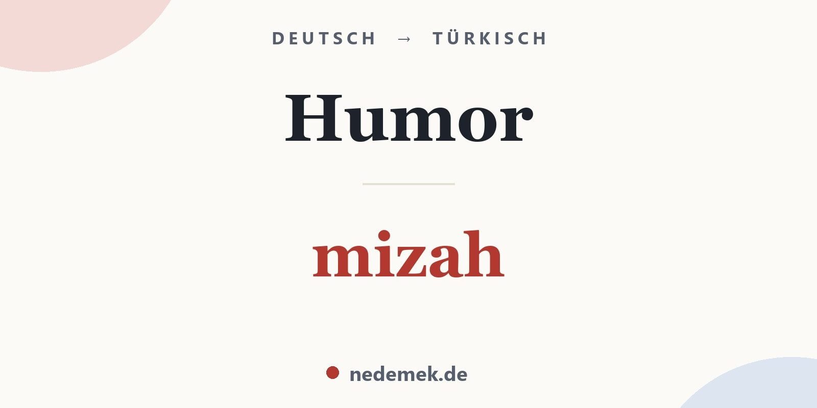 Humor auf Türkisch: mizah