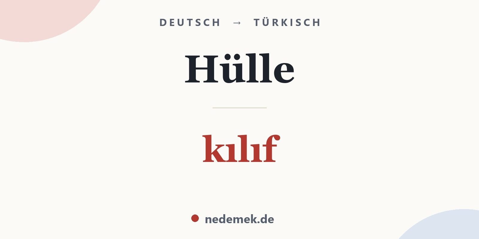 Hülle auf Türkisch: kılıf