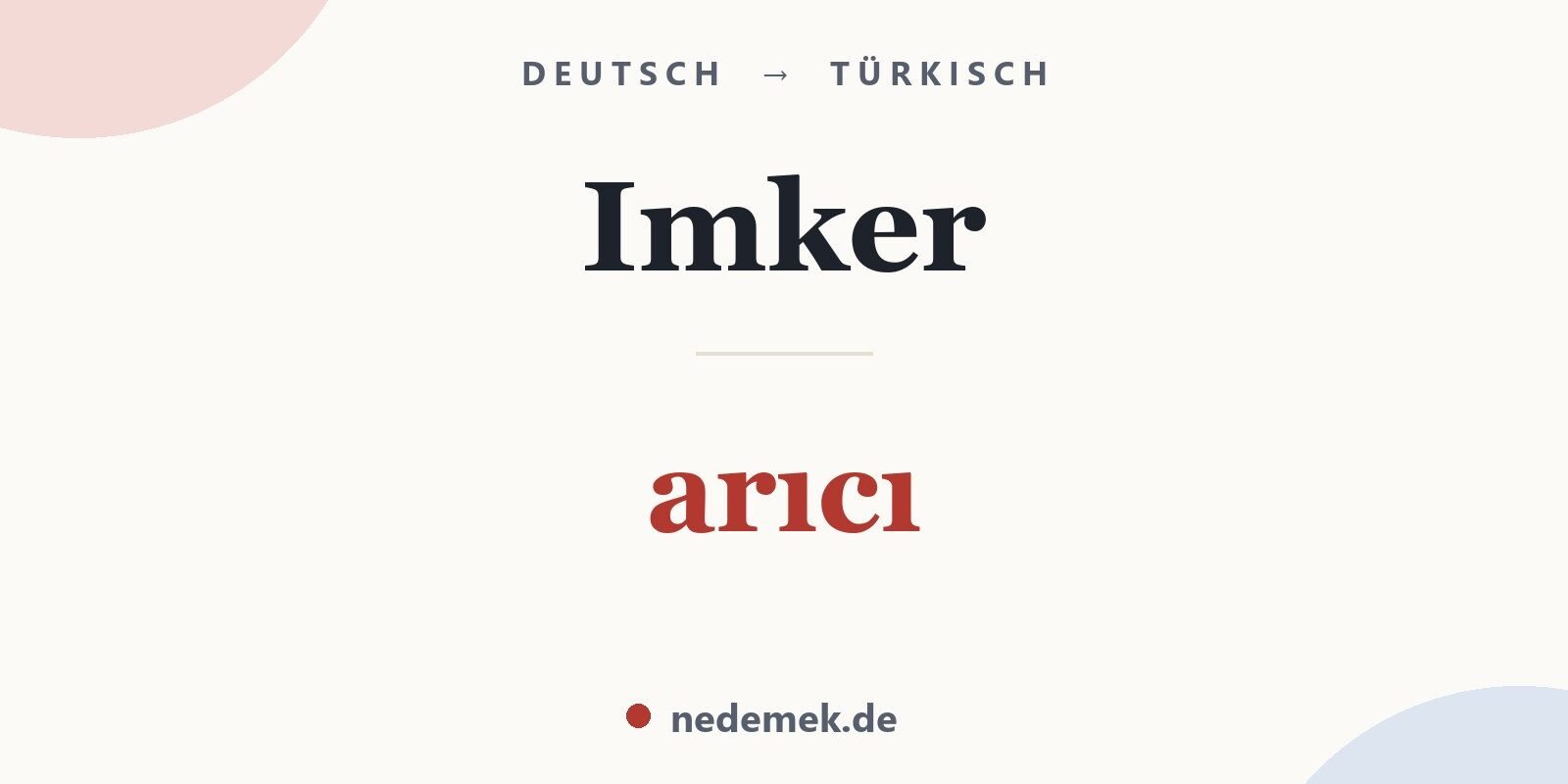 Imker auf Türkisch: arıcı