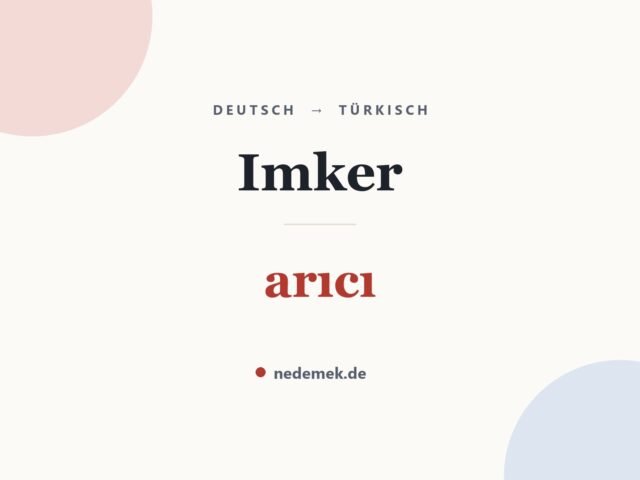 Imker auf Türkisch: arıcı
