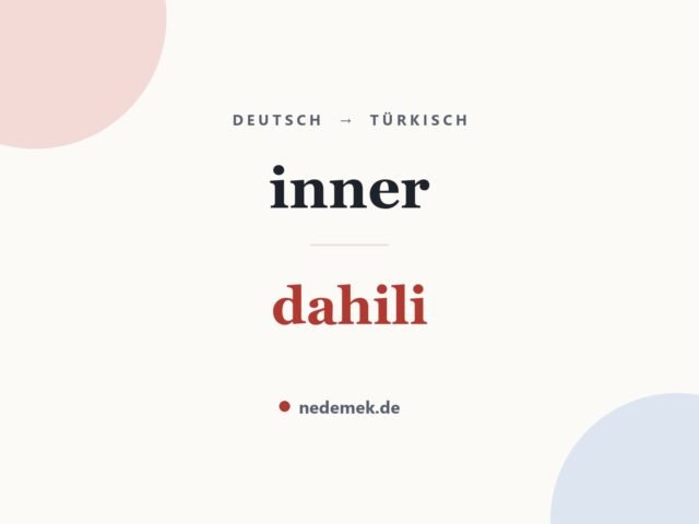 inner auf Türkisch: dahili