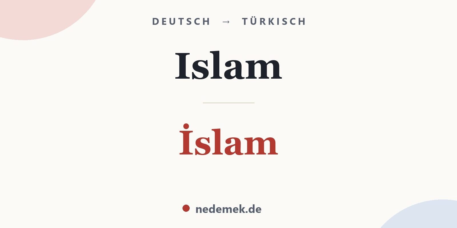Islam auf Türkisch: İslam