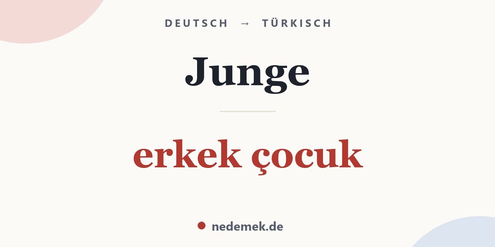 Junge auf Türkisch: erkek çocuk