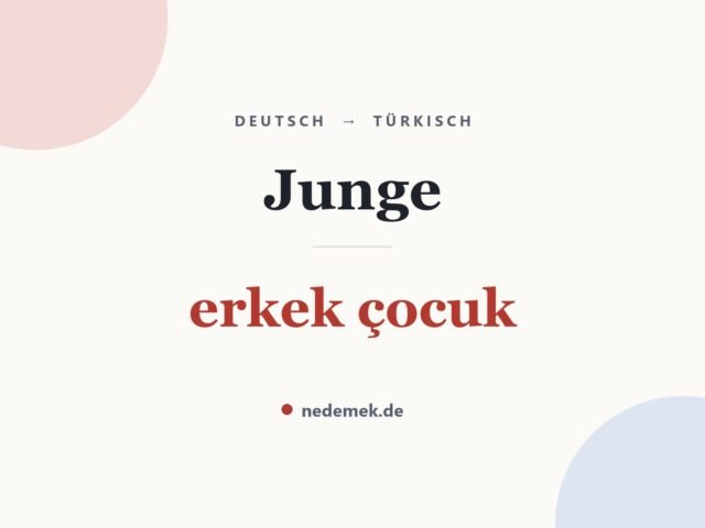 Junge auf Türkisch: erkek çocuk