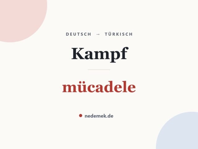 Kampf auf Türkisch: mücadele
