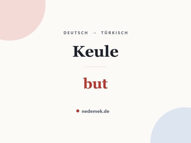 Keule auf Türkisch: but