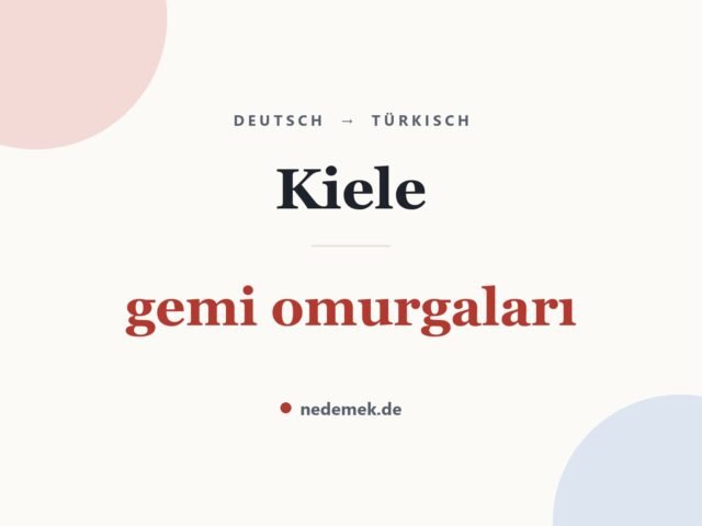 Kiele auf Türkisch: gemi omurgaları