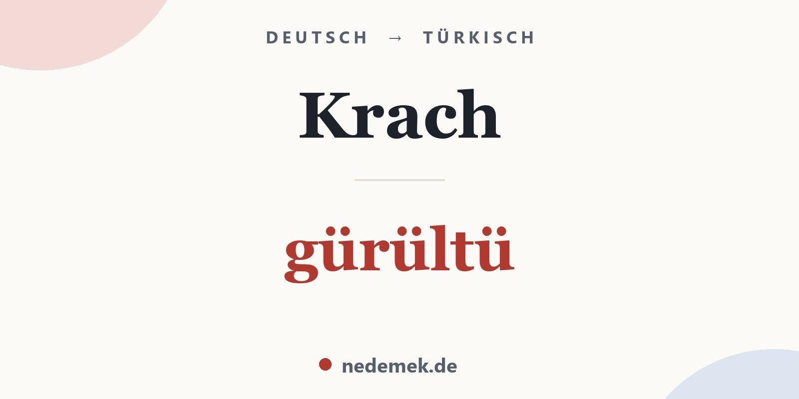 Krach auf Türkisch: gürültü