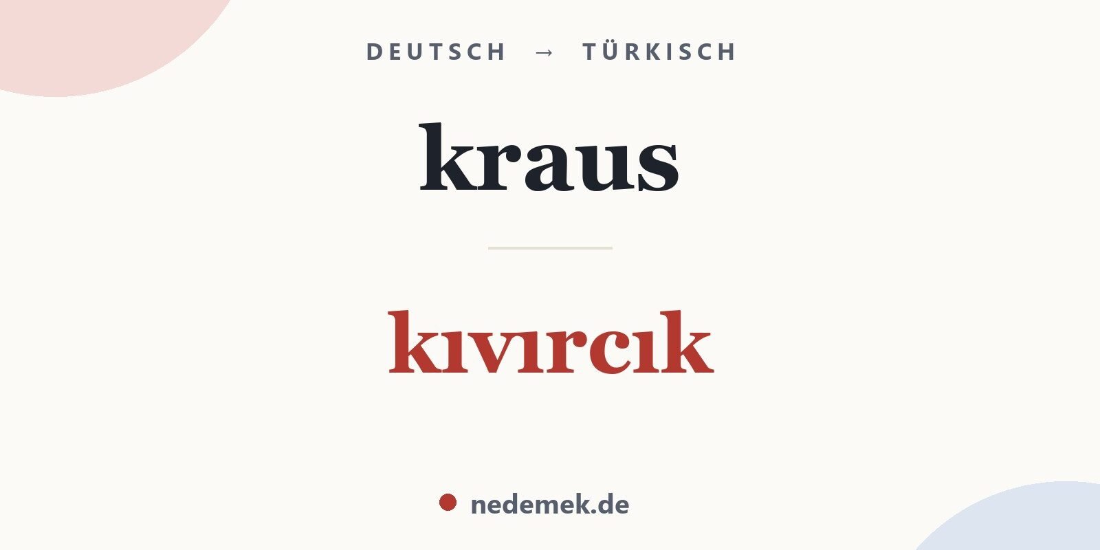 kraus auf Türkisch: kıvırcık