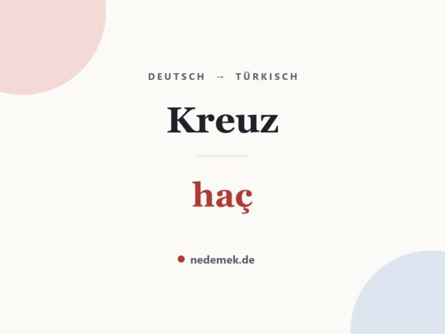 Kreuz auf Türkisch: haç