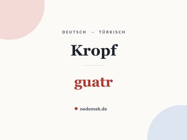 Kropf auf Türkisch: guatr