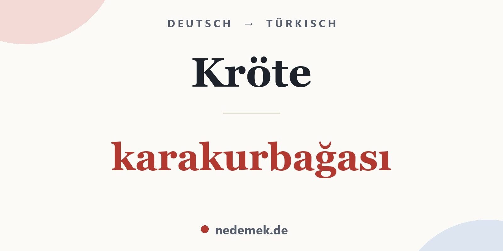 Kröte auf Türkisch: karakurbağası