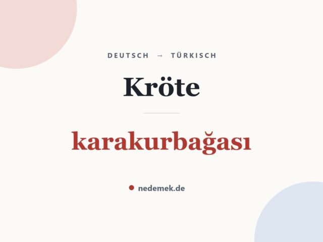 Kröte auf Türkisch: karakurbağası