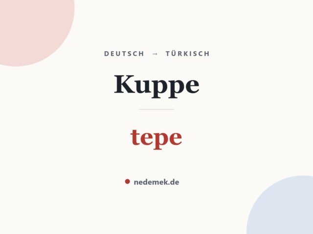 Kuppe auf Türkisch: tepe