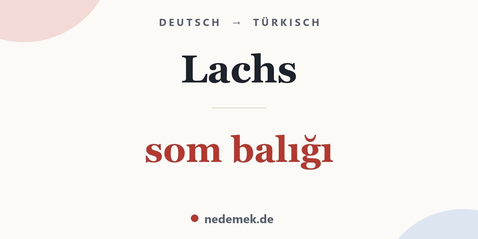 Lachs auf Türkisch: som balığı