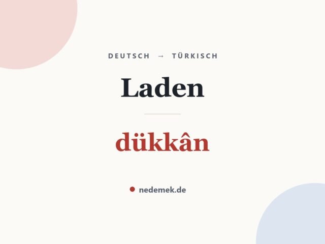 Laden auf Türkisch: dükkân