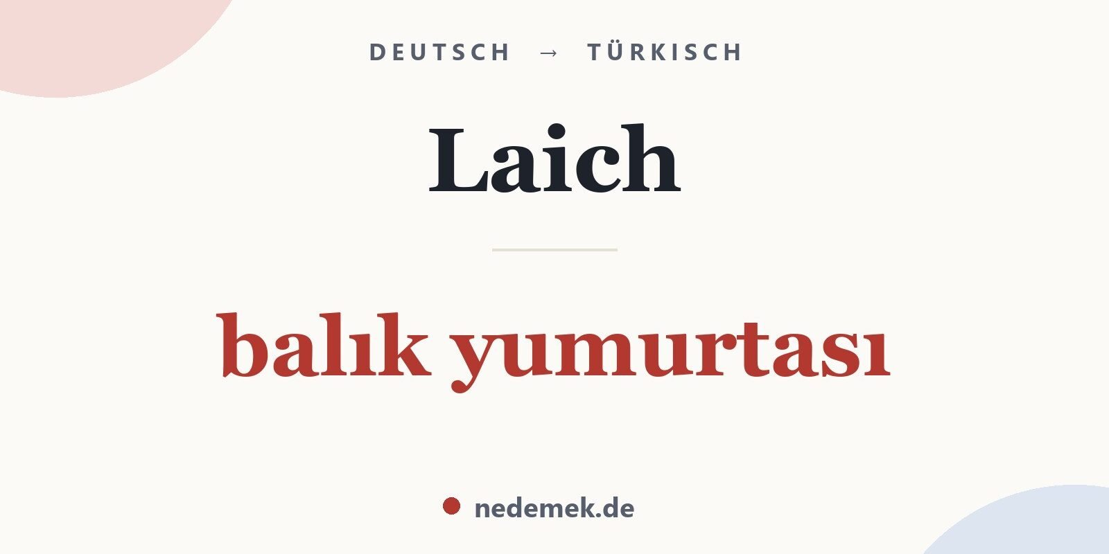 Laich auf Türkisch: balık yumurtası