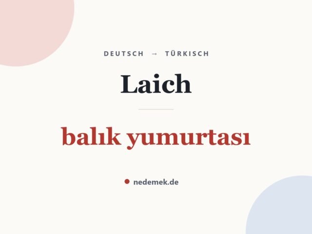 Laich auf Türkisch: balık yumurtası