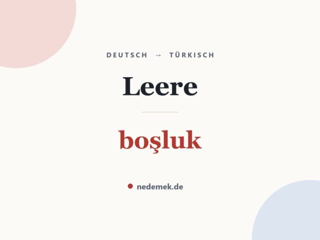 Leere auf Türkisch: boşluk