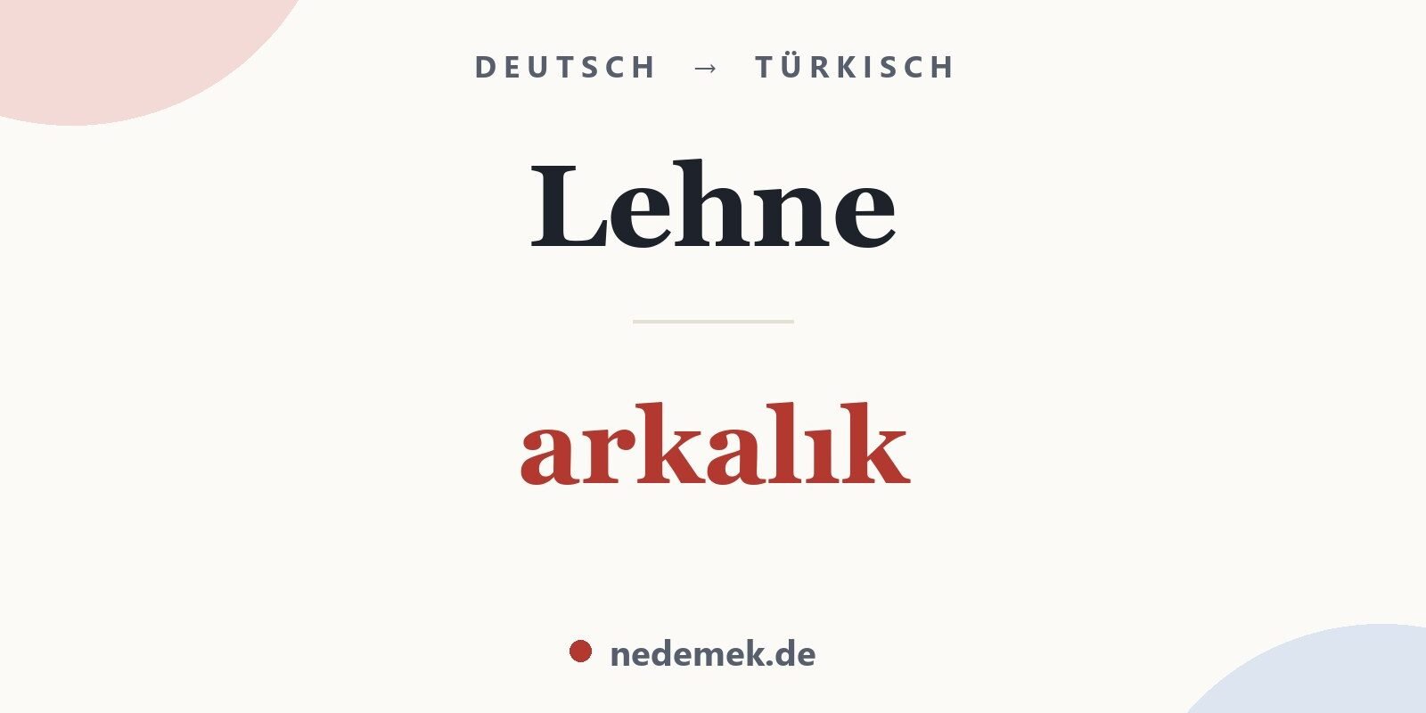 Lehne auf Türkisch: arkalık