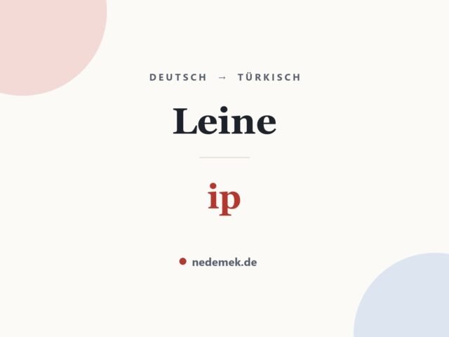 Leine auf Türkisch: ip