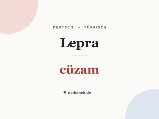 Lepra auf Türkisch: cüzam