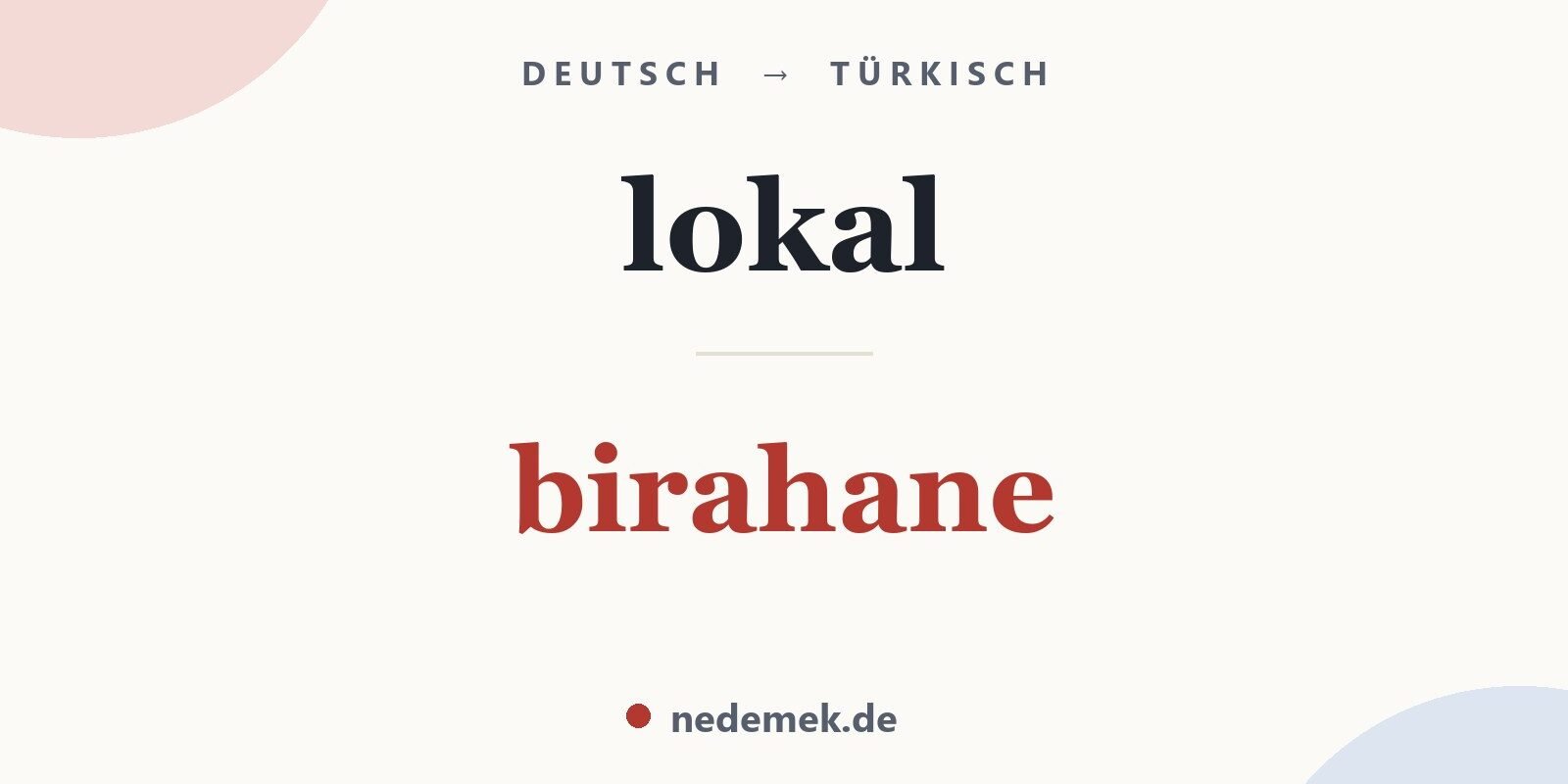 lokal auf Türkisch: birahane