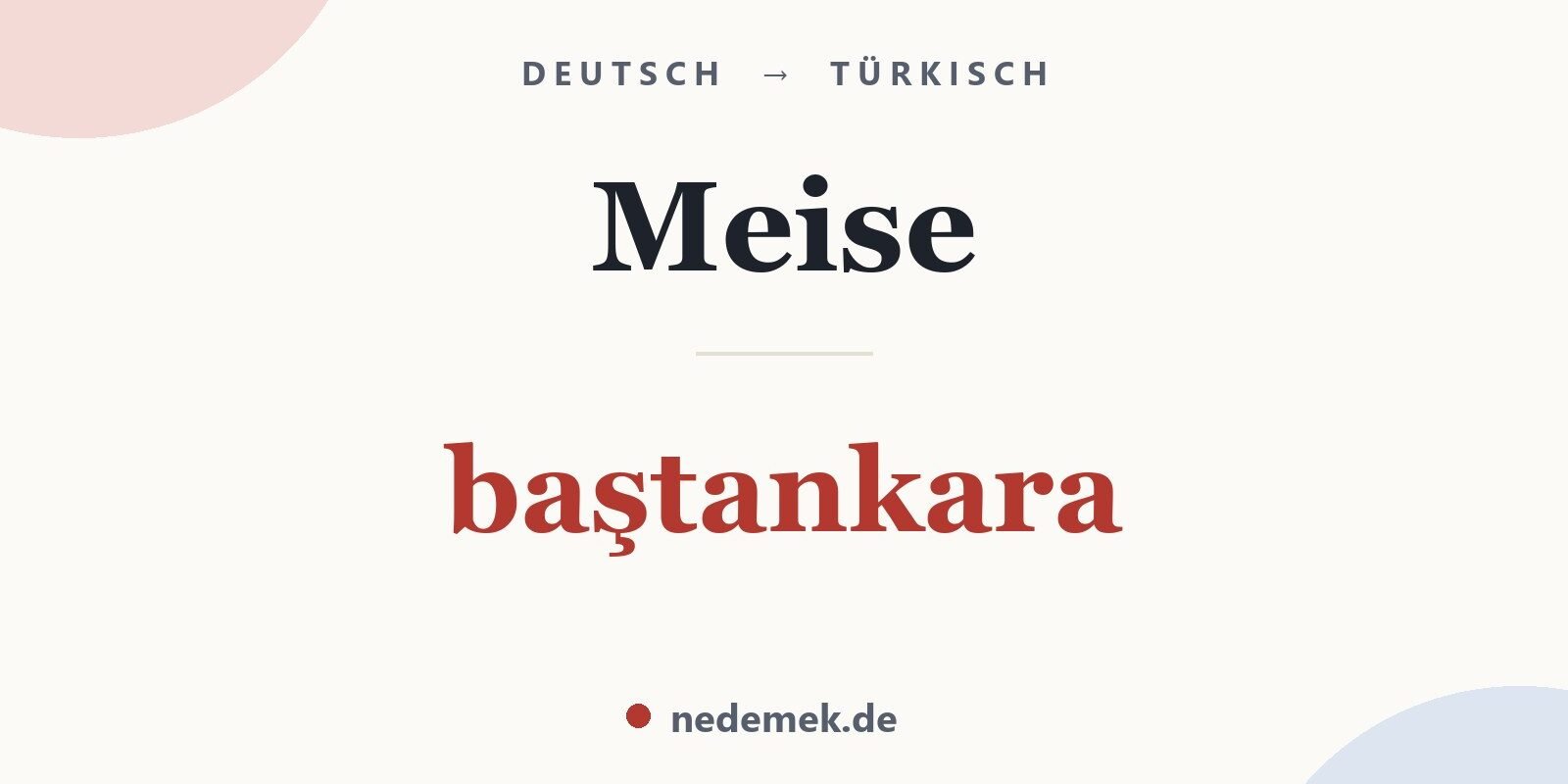 Meise auf Türkisch: baştankara