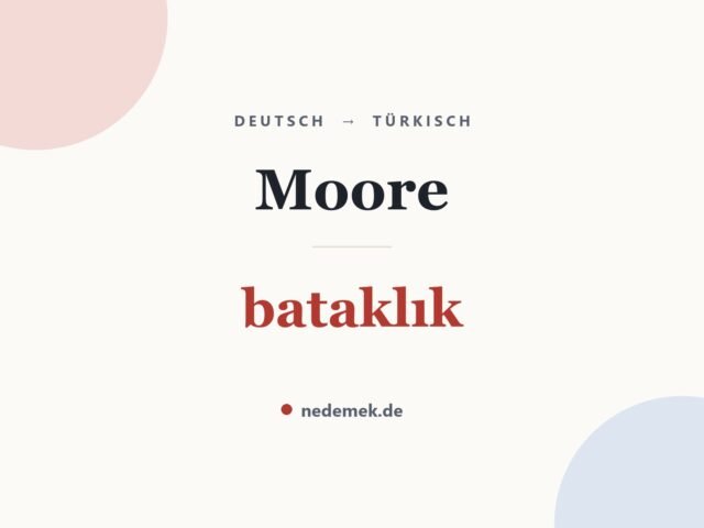 Moore auf Türkisch: bataklık