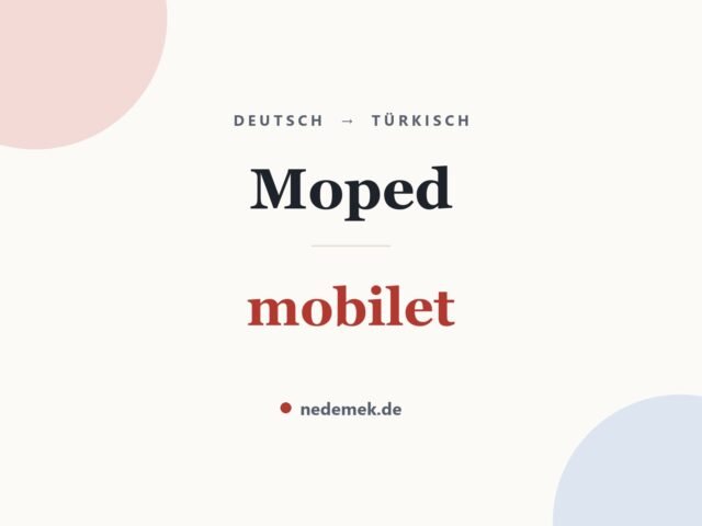 Moped auf Türkisch: mobilet
