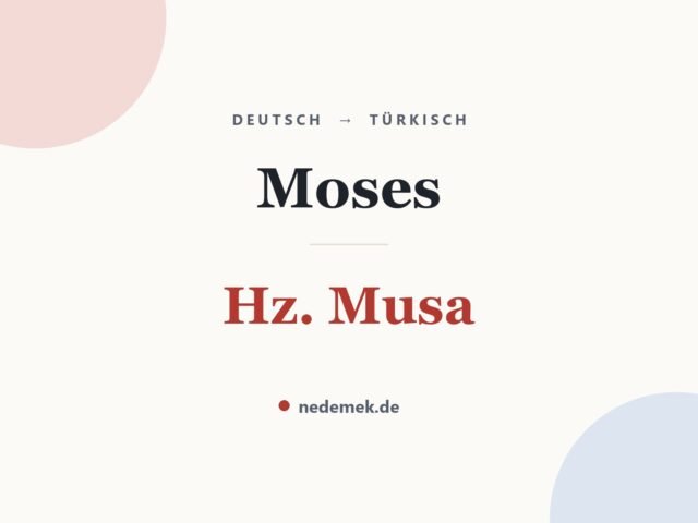 Moses auf Türkisch: Hz. Musa